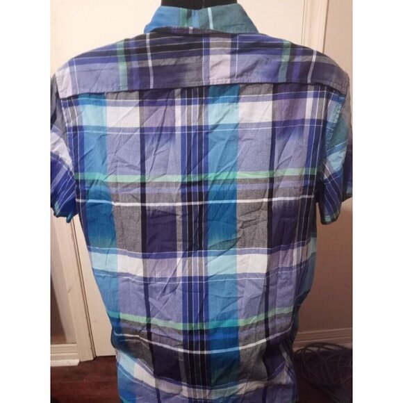 New Gap Mens Shirt Size XL Blue & Purple Checkered Original Fit Button-Up - Picture 8 of 12